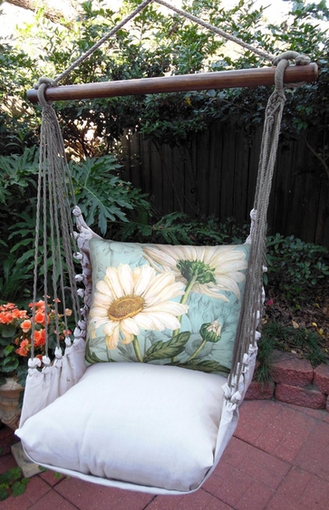 White Daisies Hammock Chair Swing Set - Click to enlarge