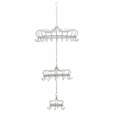 White Hanging Chandelier Display with Hooks - Click to enlarge