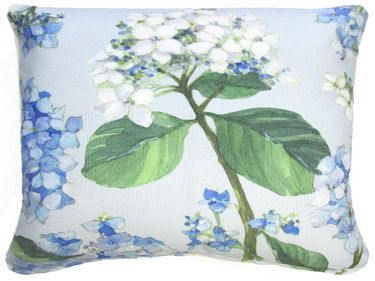 White Hydrangea Outdoor Pillow - Click to enlarge