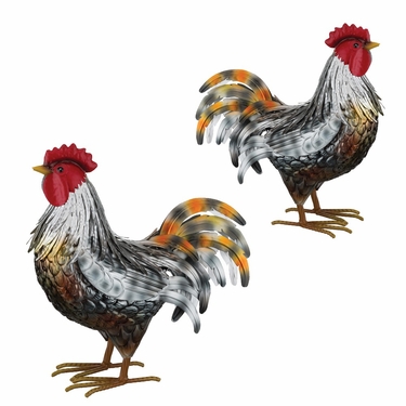 White Leghorn Roosters (Set of 2) - Click to enlarge