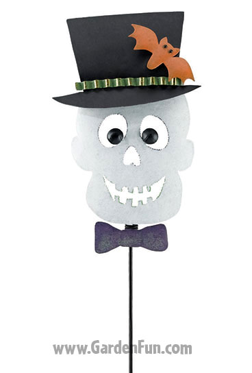 White Skull Garden Stake - Click to enlarge