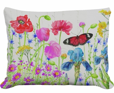 Wildlfower Butterfly Garden 1 Outdoor Pillow - Click to enlarge