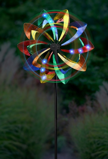 Wind-Powered LED Light Wind Spinner - Click to enlarge