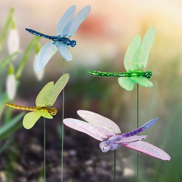 Windy Wings Dragonfly Garden Stakes (Set of 6) - Click to enlarge