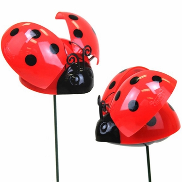 Windy Wings Ladybug Garden Stakes (Set of 6) - Click to enlarge