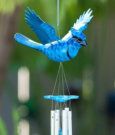 WindyWings Blue Jay Wind Chime by Exhart - Click to enlarge