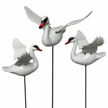 WindyWings Swan Plant Stakes (Set of 3) - Click to enlarge