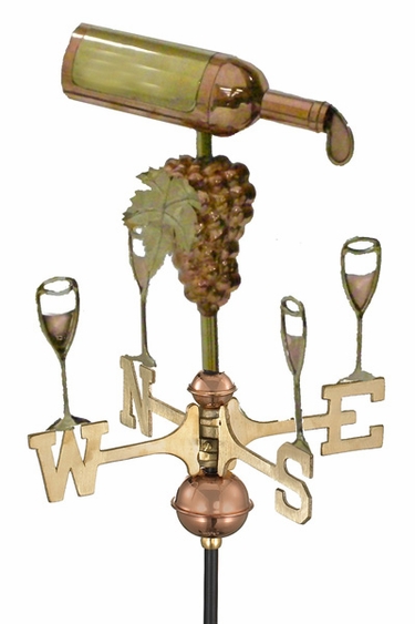 Wine Bottle Garden Weathervane - Click to enlarge