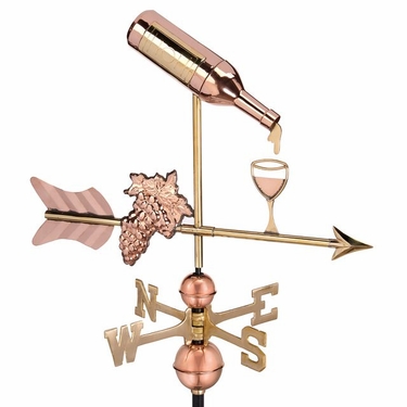 Wine Bottle & Glass Weathervane - Click to enlarge