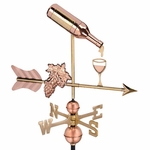 Wine Bottle & Glass Weathervane
