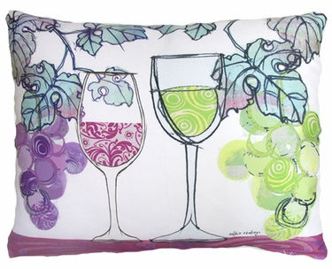 Wine Glasses Outdoor Pillow - Click to enlarge