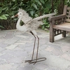 33" Metal Egret - Wings Out