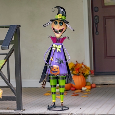 Short Iron Witch Halloween Decoration - Click to enlarge