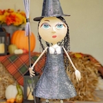 39" Big-Eyed Iron Halloween Witch Girl 39" Big-Eyed Iron Halloween Witch Girl