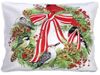 Wreath w/Ribbon & Cardinal Outdoor Pillow