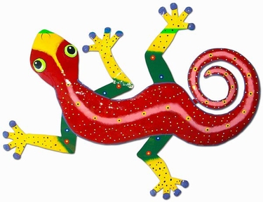 XL Red Spotted Gecko Wall Art - Click to enlarge