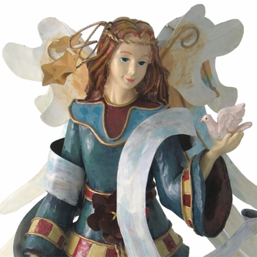 Xmas Garden - Christmas Princess Metal Fairy Statue - Click to enlarge