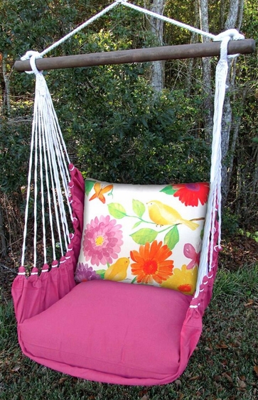 Yellow Birds Garden Hammock Chair Swing Set - Click to enlarge