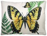 Yellow Butterflies Outdoor Pillow