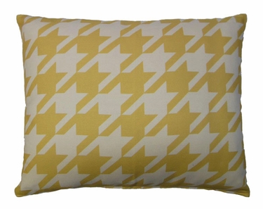Yellow Houndstooth Outdoor Pillow - Click to enlarge