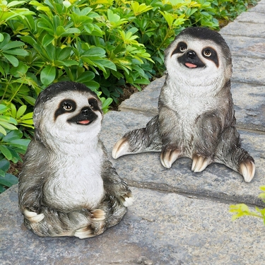 Yoga Sloth Statues (Set of 2) - Click to enlarge