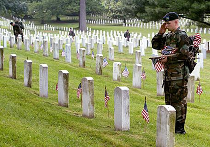 12x18 Inch Hemmed Cotton US Grave Flags