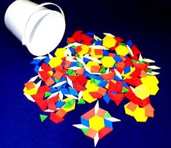 Bucket of Pattern Blocks (Wooden)