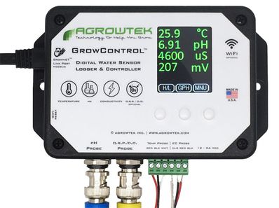 Agrowtek GrowControl™ SXHM+ Temp, pH, EC + ORP/DO Transmitter