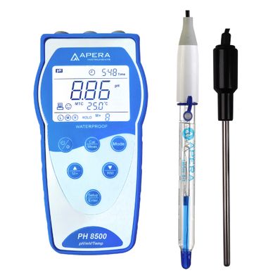 Apera PH8500-SB Portable pH Meter for Strong Base with Data Logger
