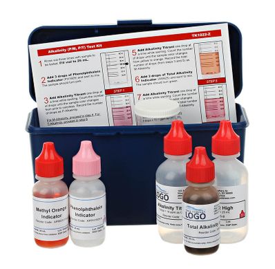 AquaPhoenix Alkalinity (P/M/T) Test Kit, 1 drop = 10 or 50 ppm as CaCO3 - TK1022-Z