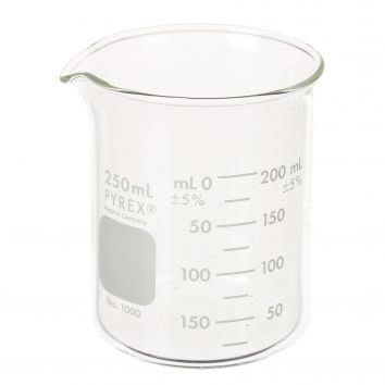 AquaPhoenix Beaker, Glass 250mL - 12 pack - BK-4250-G-PK