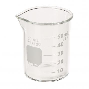 AquaPhoenix Beaker, Glass 50mL - 12 pack - BK-4050-G-PK
