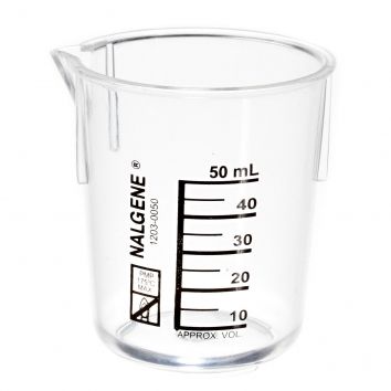 AquaPhoenix Beaker, Plastic 50mL - 12 pack - BK-4050-P-PK