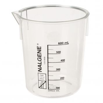 AquaPhoenix Beaker, Plastic 600mL - 4 pack - BK-4600-P-PK