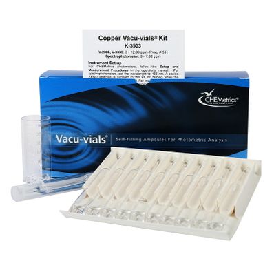 AquaPhoenix Copper Vacu-vials® (0-12.00 ppm & 0-7.00 ppm) - K-3503