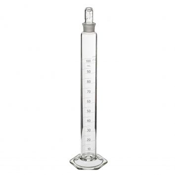 AquaPhoenix Cylinder, Glass 100mL (mixing cylinder with stopper) - CY-7100-M