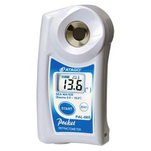 Atago Digital Hand-held "Pocket" Refractometer for Sea water (Baume) - PAL-08S Atago Digital Hand-held "Pocket" Refractometer for Sea water (Baume) - PAL-08S