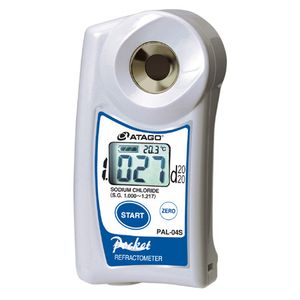 Atago Digital Hand-held "Pocket" Refractometer for Sodium Chloride (S.G.) - PAL-04S Atago Digital Hand-held "Pocket" Refractometer for Sodium Chloride (S.G.) - PAL-04S
