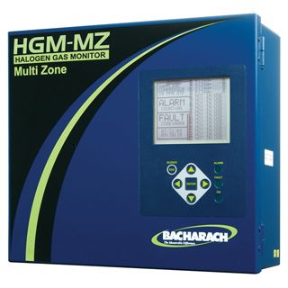 Bacharach 3015-5330 HGM-MZ 4 Zone Halogen Gas Monitor with Remote Display, 120-240 VAC / 50/60Hz Input Power