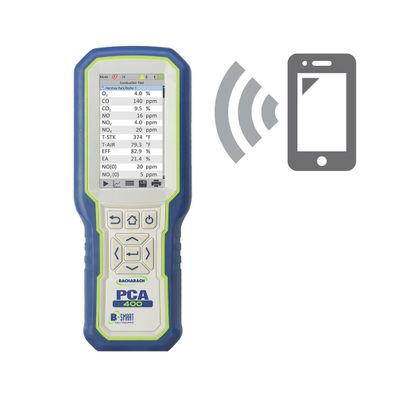 Bacharach PCA 400 Combustion & Emissions Analyzer with O2, CO, SO2, 12 in. probe with 7.5 ft. VITON tubing and standard case - 2414-1310