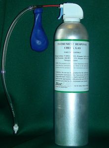 Bump Gas 11 Liter Aerosol Cylinder 75 PPM H2S, 100 PPM CO, 2.5% Methane (50% LEL), 16% O2 / N2