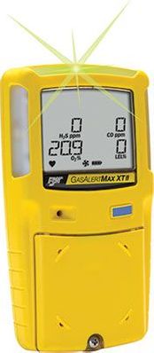 BW Technologies GasAlertMax XT II 2 Gas Detector, Combustible (% LEL, unfiltered), Oxygen (O2) - Yellow Housing, BR version (Brazil)