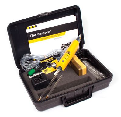 BW Technologies SamplerPak Deluxe Motorized Sampling Pump Kit with Both, Alkaline Batteries, Rechargeable Batteries and Battery Charger
