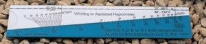Casella Simple Slide Rule for Whirling Hygrometer