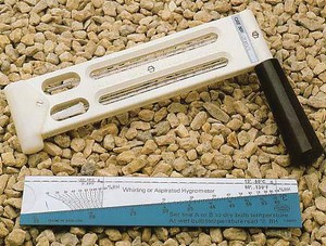 Casella Whirling Hygrometer (-5 to +50C) with Simple Slide Rule and Wick (Mercury Filled)