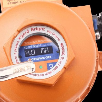 Crowcon CO2 DETECTOR, 0-5 VOLUME CO2 VORTEX CONTROL PANEL AMMONIA ALARM SYSTEM CROWCON PLASTIC