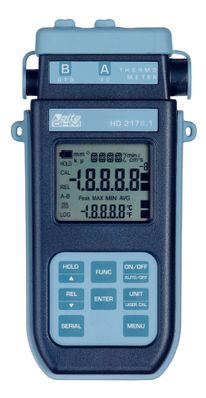 Delta OHM Pt100 Sensor and TC Input Portable Thermometer with Large LCD Display - HD 2178.1