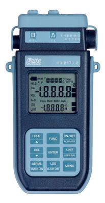 Delta OHM Pt100 Sensor and TC Input Portable Thermometer with Large LCD Display - HD 2178.2