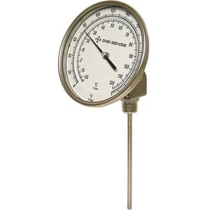 Digi-Sense Adjustable Angle Bimetal Thermometer, 3 in. Dial, 24 in. L/0-250F/-20-120C - 90496-01 Digi-Sense Adjustable Angle Bimetal Thermometer, 3 in. Dial, 24 in. L/0-250F/-20-120C - 90496-01