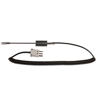 Digi-Sense Air / Gas RTD Probe, 100 Ohm, ANSI 3-Blade Connector, 5 in. L, 5ft Coil Cord - 93831-20